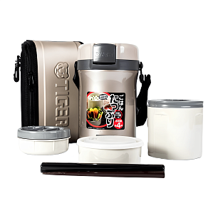 Термос для еды с контейнерами Tiger LWU-B200 Warm Silver