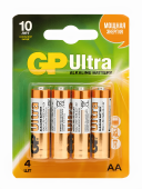 Батарейка  GP Ultra Alkaline 15A(AA/LR06) FSB4